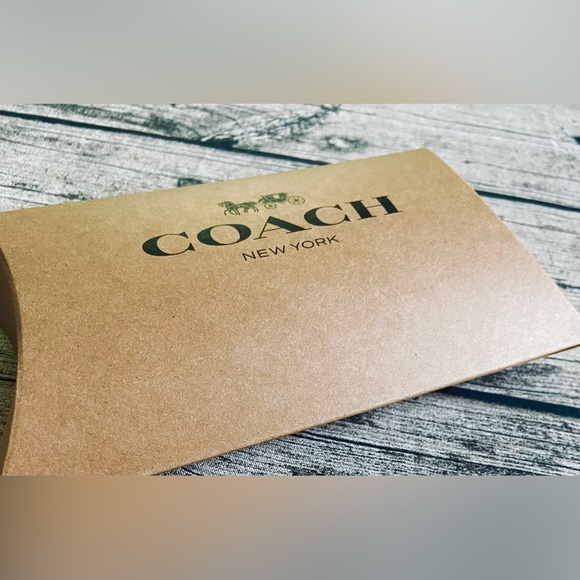 NWT! Coach double hoop earrings with a sparkling pavé crystal stud + gift wrap! - Picture 12 of 13